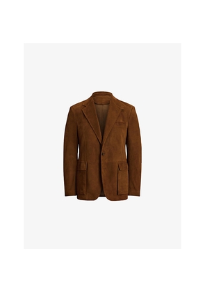Mens Polo Ralph Lauren Slim-Fit Single-Breasted Suede Blazer
