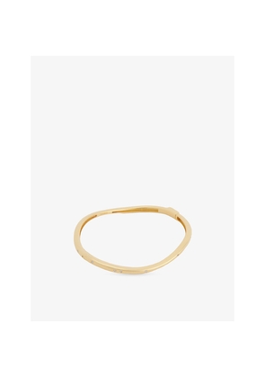 Womens PDPAOLA Air 18ct Yellow-Gold Plated Sterling-Silver and Zirconia Bangle