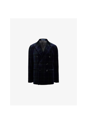 Mens Polo Ralph Lauren Slim-Fit Double-Breasted Velvet Blazer
