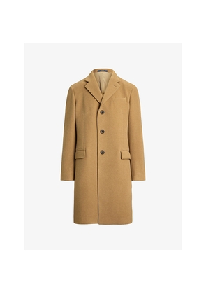 Mens Polo Ralph Lauren Collared Single-Breasted Wool-Blend Coat