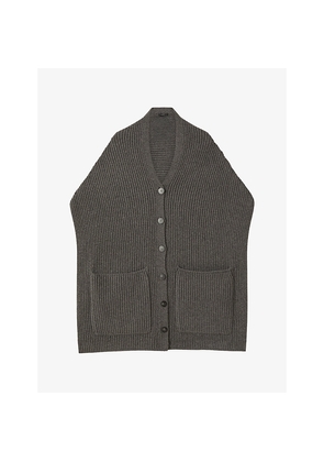 Womens Joseph Ribbed Wool, Cashmere and Silk Scarf