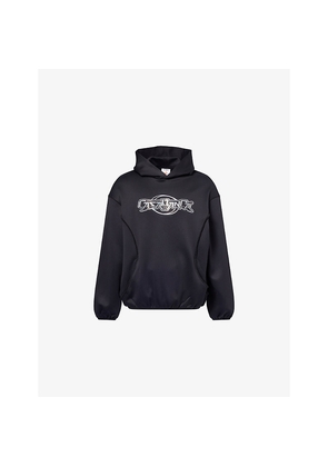 Mens Casablanca Oversized Panel Logo Jersey Hoodie