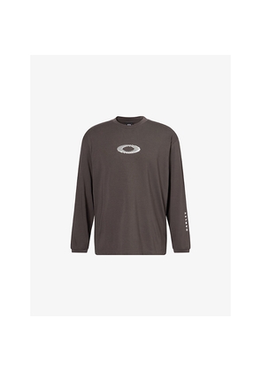 Mens Oakley New Retro Long-Sleeves Stretch-Cotton Blend T-Shirt