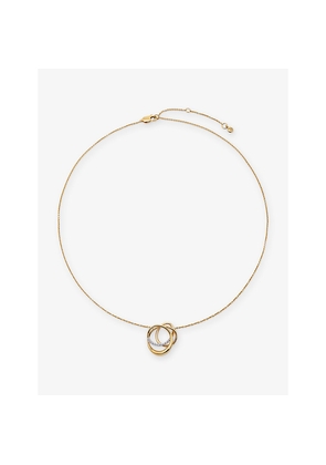 Womens Monica Vinader Nura Pavé Wrap 18ct Yellow Gold Vermeil and Lab-Grown Diamond Necklace