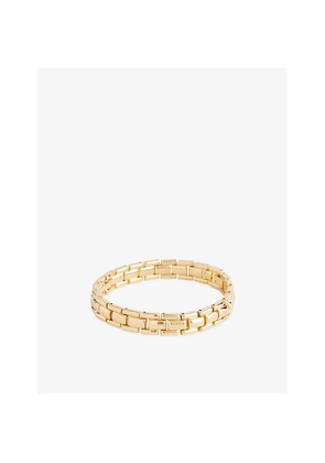 Womens Jennifer Gibson Jewellery Pre-Loved Chunky Gatelink Gold-Plated Metal Bracelet