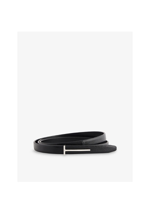 Mens Tom Ford T-Plaque Leather Belt