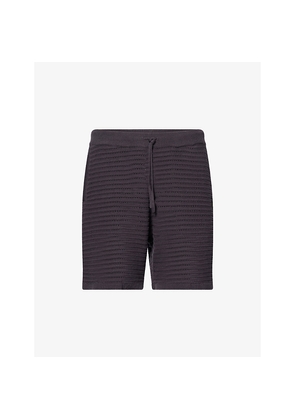 Mens The Couture Club Drawstring Relaxed-Fit Cotton-Knit Shorts