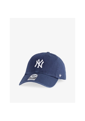 Womens Sporty & Rich Yankees Logo-Embroidered Cotton Baseball Cap