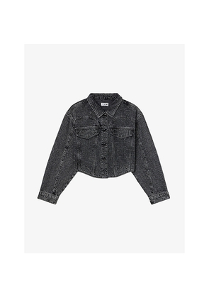 Womens Good American x Dolly's Joleans By Dolly Parton Crystal-Embellished Denim Jacket