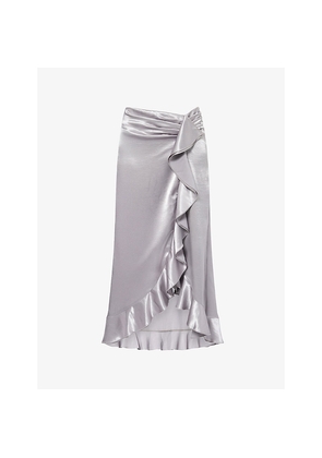 Womens Amy Lynn Susie Ruffled Woven Maxi Skirt