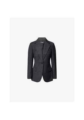 Womens Theory Lynnia Notch-Lapels Wool Blazer