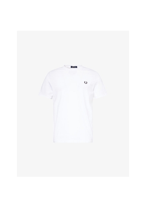 Mens Fred Perry Signature Embroidered-Logo Cotton T-Shirt