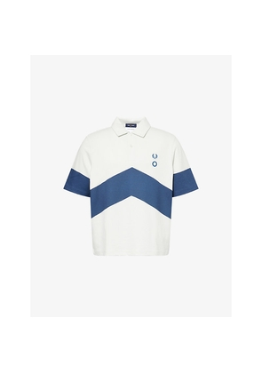 Mens Fred Perry x Craig Green Contrast-Panel Short-Sleeves Cotton-Jersey Polo Shirt