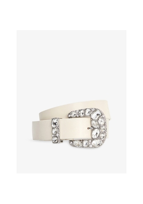 Womens Good American x Dolly's Joleans By Dolly Parton Crystal-Embellished Leather Belt