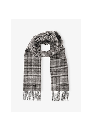 Mens Reiss Thanos Checked Cashmere-Blend Scarf