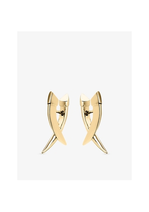 Womens Shaun Leane Sabre Mini Cross-Over 18ct Yellow Gold Vermeil Earrings