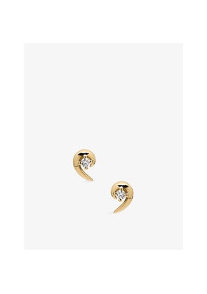 Womens Shaun Leane Talon 18ct Yellow Gold Vermeil and 0.12ct Diamond Stud Earrings