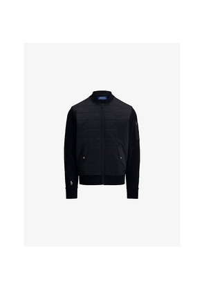 Mens Polo Ralph Lauren Padded Logo-Embroidered Mixed-Material Jacket