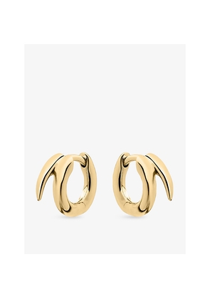 Womens Shaun Leane Quill Mini 18ct Yellow Gold Vermeil Hoop Earrings
