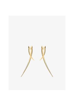 Womens Shaun Leane Sabre Cross-Over 18ct Yellow Gold Vermeil Earrings