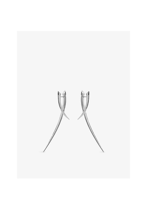 Womens Shaun Leane Sabre Cross-Over Sterling-Silver Earrings