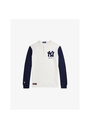 Mens Polo Ralph Lauren Yankees Logo-Embroidered Cotton Rugby T-Shirt