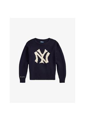 Mens Polo Ralph Lauren Yankees-Intarsia Wool-Blend Jumper