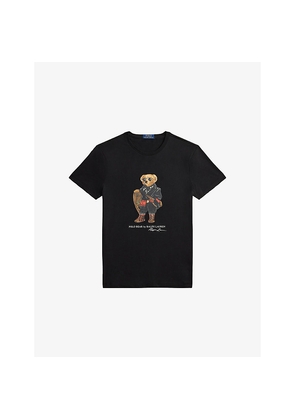 Mens Polo Ralph Lauren Bear-Print Short-Sleeve Cotton T-Shirt