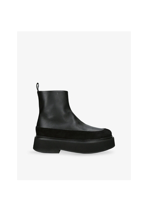 Womens Neous Buna Leather and Suede Ankle Boots