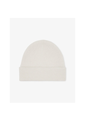 Womens Reiss Alba Folded-Hem Cashmere Beanie