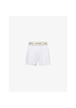 Mens Calvin Klein Heritage Branded-Waistband Cotton Boxers