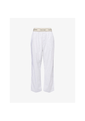 Mens Calvin Klein Heritage Branded-Waistband Cotton Pyjamas Trousers