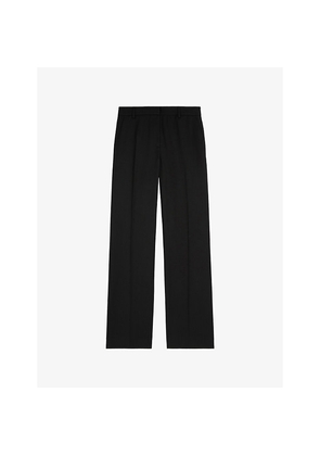 Womens The Kooples Wide-Leg Mid-Rise Wool Trousers