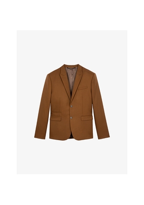 Mens The Kooples Notched-Collar Single-Breasted Wool Blazer
