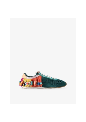 Womens Kurt Geiger London Islington Beaded Suede Trainers