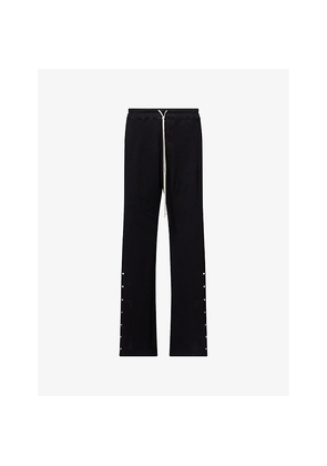 Mens Rick Owens Drkshdw Pusher Wide-Leg Cotton-Jersey Jogging Bottoms