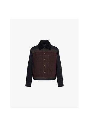 Mens Loewe Panelled Colour-Block Denim Jacket