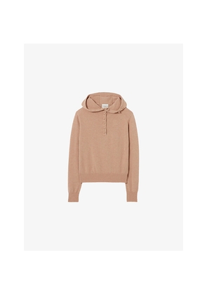 Womens Claudie Pierlot Hooded Slim-Fit Wool and Cashmere-Blend Jumper
