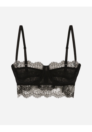 Dolce & Gabbana Lace Balconette Bralette - Woman Underwear Black Lace 5