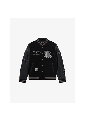 Mens The Kooples x Schott Nyc Leather Varsity Jacket