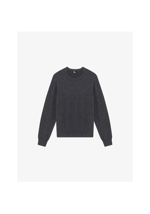 Mens The Kooples Crewneck Relaxed-Fit Stretch-Cashmere Jumper
