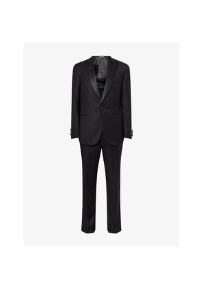 Mens Corneliani Notched-Collar Single-Breasted Wool Tuxedo Suit