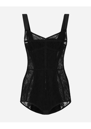 Dolce & Gabbana Lace Bodysuit - Woman Shirts And Tops Black Lace 5