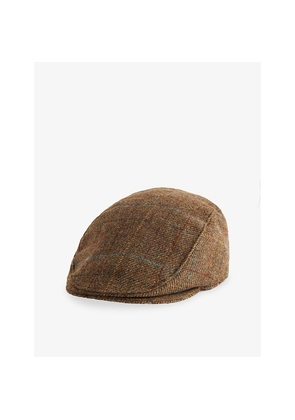 Mens Dents Fonthill Flat-Crown Wool Cap