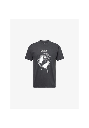 Mens Obey Nothing Can Save You Short-Sleeves Cotton-Jersey T-Shirt