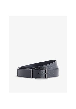 Mens Emporio Armani Square-Buckle Leather Belt