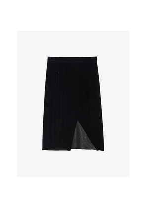 Womens Zadig&Voltaire Julen Lace Velvet Midi Skirt