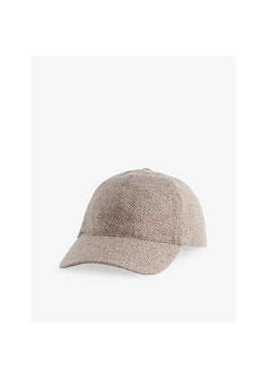 Mens Corneliani Logo-Embellished Wool and Cashmere Cap