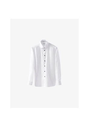 Mens Eton Solid Signature Slim-Fit Cotton Twill Shirt