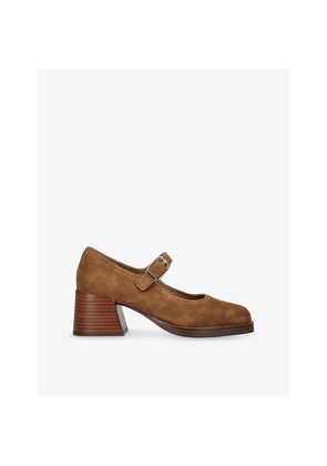 Womens Steve Madden Lisbon-S Suede Block-Heel Mary-Jane Courts